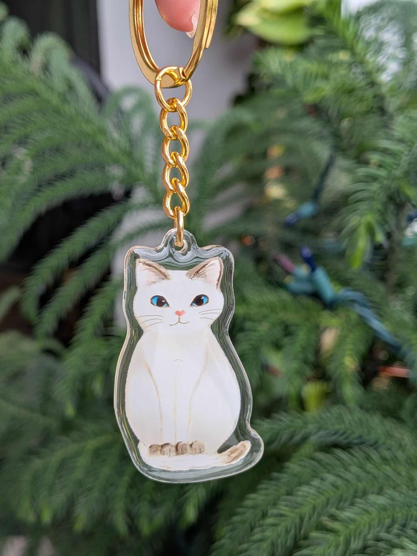 Llavero Puchi el Gato Blanco