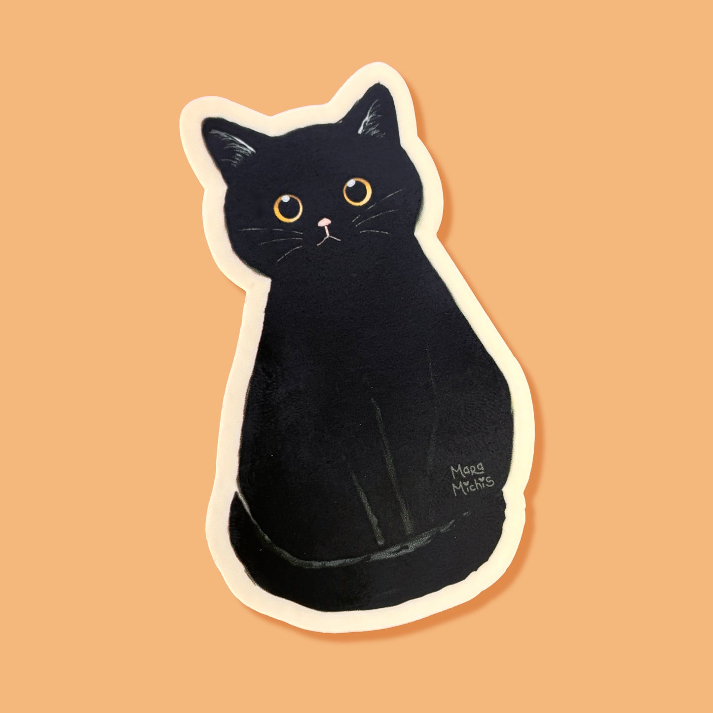 Sticker Gato Negro